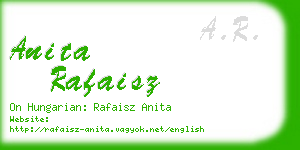 anita rafaisz business card